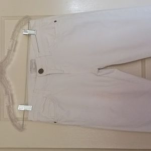 Current/Elliott white fringed flared jean